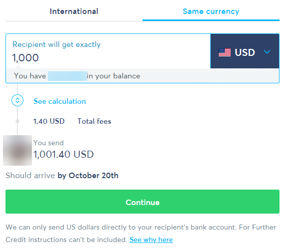transferwise money transfer to China